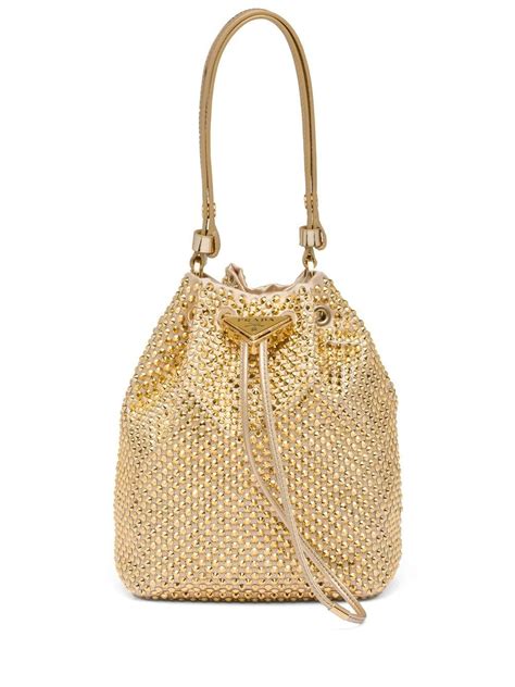 prada bag crystal|prada crystal bucket bag.